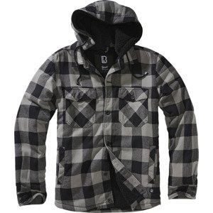BRANDIT bunda Lumberjacket hooded Černo-charcoal Velikost: 4XL