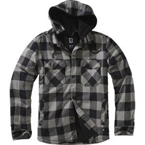 BRANDIT bunda Lumberjacket hooded Černo-charcoal Velikost: 7XL