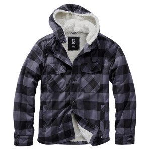 BRANDIT bunda Lumberjacket hooded Černo-šedá Velikost: 3XL