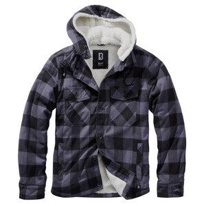 BRANDIT bunda Lumberjacket hooded Černo-šedá Velikost: XL