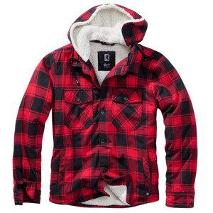 BRANDIT bunda Lumberjacket hooded Červeno-černá Velikost: 5XL