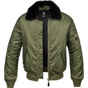 BRANDIT bunda MA2 Jacket Fur Collar Olivová Velikost: XL