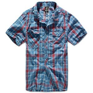 BRANDIT KOŠILE Roadstar Shirt, 1/2 sleeve Červeno-modrá Velikost: M