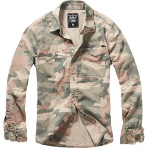 BRANDIT KOŠILE Josh Shirt camo, longsleeve Light woodland Velikost: XL