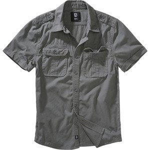 BRANDIT košile Vintage Shirt shortsleeve Charcoal grey Velikost: L