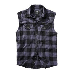 BRANDIT košile Checkshirt sleeveless černo-šedá Velikost: XL