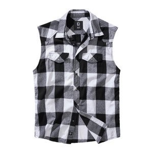 BRANDIT košile Checkshirt sleeveless bílo-černá Velikost: 3XL