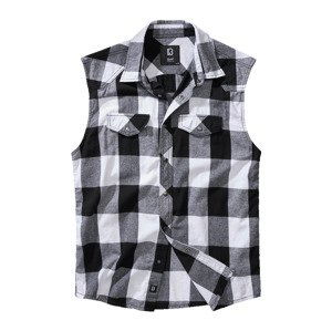 BRANDIT košile Checkshirt sleeveless bílo-černá Velikost: XXL