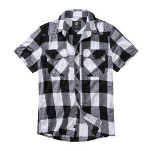 BRANDIT košile Checkshirt halfsleeve bílo-černá Velikost: 4XL