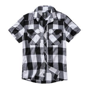 BRANDIT košile Checkshirt halfsleeve bílo-černá Velikost: 7XL