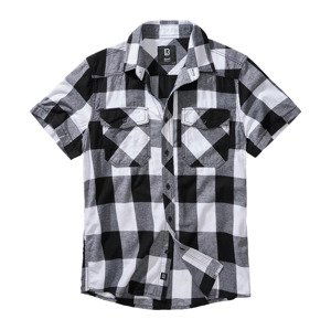 BRANDIT košile Checkshirt halfsleeve bílo-černá Velikost: M