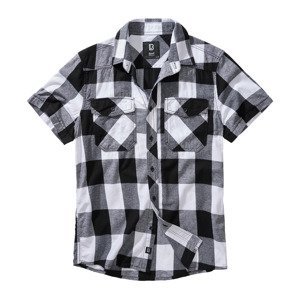 BRANDIT košile Checkshirt halfsleeve bílo-černá Velikost: S