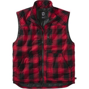 BRANDIT vesta Lumber Vest Červeno-černá Velikost: 5XL