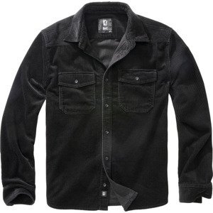 BRANDIT košile Corduroy Classic Shirt Long Sleeve Černá Velikost: 4XL
