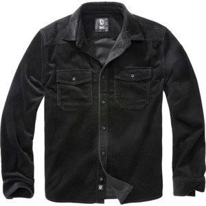 BRANDIT košile Corduroy Classic Shirt Long Sleeve Černá Velikost: XXL