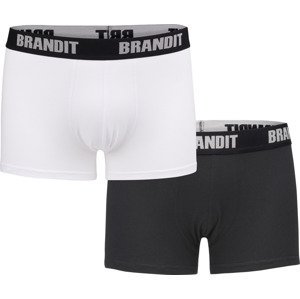 BRANDIT boxerky 2ks/balení - černá/bílá Velikost: 3XL