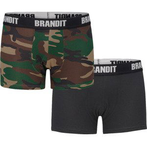 BRANDIT boxerky 2ks/balení - woodland/černá Velikost: XL
