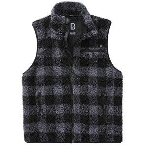 BRANDIT vesta Teddyfleece Vest Men Černo-šedá Velikost: 3XL