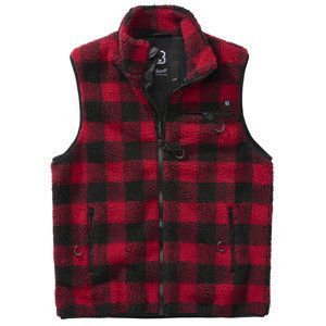 BRANDIT vesta Teddyfleece Vest Men Červeno-černá Velikost: 5XL