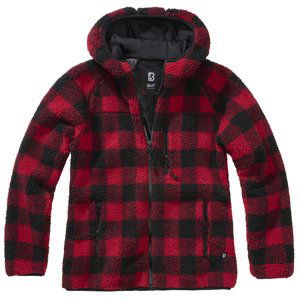 BRANDIT Dámská bunda Teddyfleecejacket hood Červeno-černá Velikost: 4XL