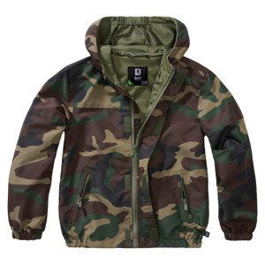 BRANDIT Dětská bunda Summerwindbreaker Frontzip Woodland Velikost: 122/128