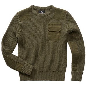 BRANDIT Dětský svetr BW Pullover Olivový Velikost: 158/164