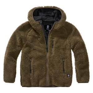 BRANDIT Dětská bunda Teddyfleecejacket Hood Olivová Velikost: 158/164