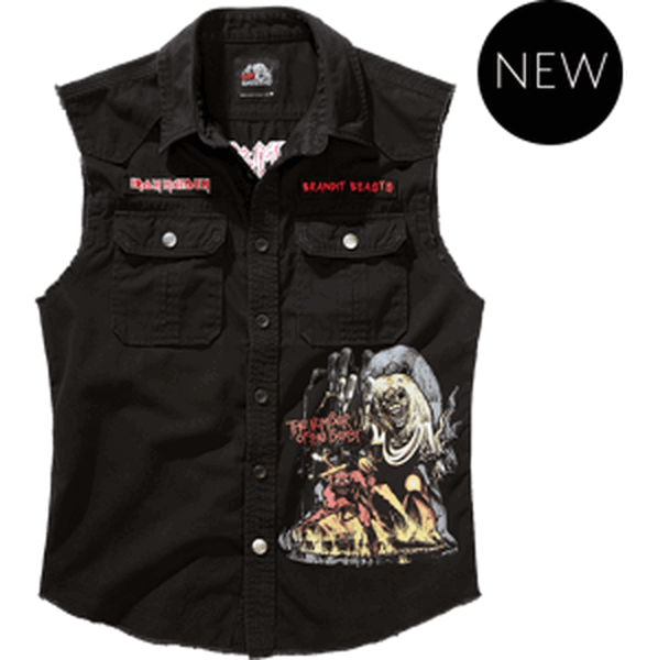 BRANDIT košile Iron Maiden Vintage Shirt sleeveless NOTB černá Velikost: M