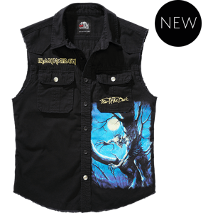 BRANDIT košile Iron Maiden Vintage Shirt sleeveless FOTD černá Velikost: XL