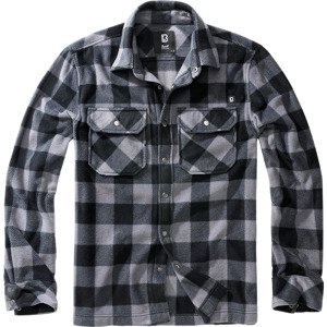 BRANDIT košile Jeff Fleece Shirt Long Sleeve Černo-šedá Velikost: S