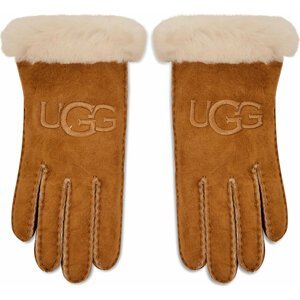 Dámské rukavice Ugg Sheepskin Embroider Glove 20931 Chestnut