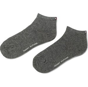 Sada 2 párů dámských nízkých ponožek Tommy Hilfiger 373001001 Middle Grey 758