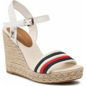 Espadrilky Tommy Hilfiger Corporate Wedge FW0FW07086 Ecru YBL