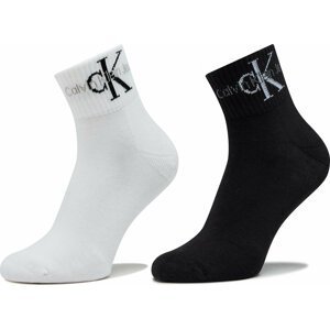 Sada 2 párů pánských nízkých ponožek Calvin Klein Jeans 701225034 Black Combo 001