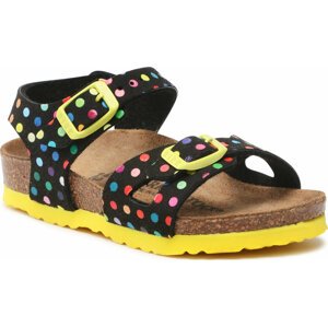 Sandály Birkenstock Rio Kids Rivet Logo 1021664 Digital Dots Black