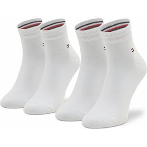 Sada 2 párů nízkých ponožek unisex Tommy Hilfiger 342025001 White 300