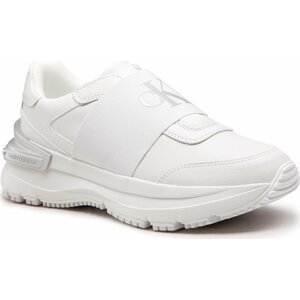 Sneakersy Calvin Klein Jeans Chunky Runner Ribbon Lth YW0YW00800 White/Silver