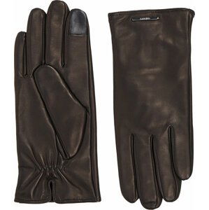 Pánské rukavice Calvin Klein Modern Bar Leather Gloves K50K511017 Ck Black BAX