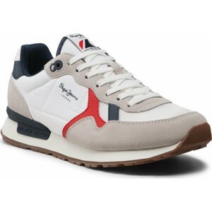 Sneakersy Pepe Jeans Brit Man Heritage PMS30924 White 800