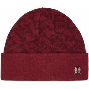 Čepice Tommy Hilfiger Monogram All Over Beanie AW0AW15327 Rouge XJS