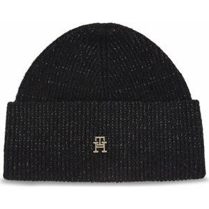 Čepice Tommy Hilfiger Th Evening Beanie AW0AW15319 Černá