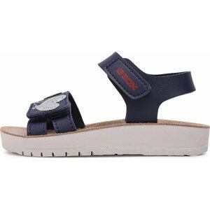 Sandály Geox J Sandal Costarei Gi J35EAF000BCC0673 M Navy/Silver