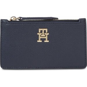 Pouzdro na kreditní karty Tommy Hilfiger Hilfiger Staple Cc Holder Zip AW0AW15267 Space Blue DW6