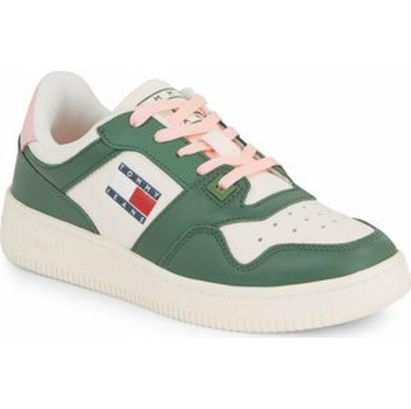 Sneakersy Tommy Jeans Tjw Retro Basket Leather Seasonal EN0EN02204 Urban Green/Pink MBG