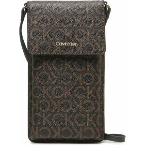 Pouzdro na mobil Calvin Klein Ck Must Phone Pouch Xbody-Mono K60K611323 Brown Mono 0HD