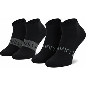Sada 2 párů nízkých ponožek unisex Calvin Klein 701218712 Black 002