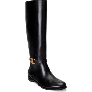 Kozačky ve vojenském stylu Lauren Ralph Lauren 802908350002 Black