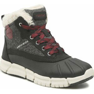 Kozačky Geox J Flexyper B.B Abx E J269XE-0NY32 C0031 S Dk Grey/Bordeaux