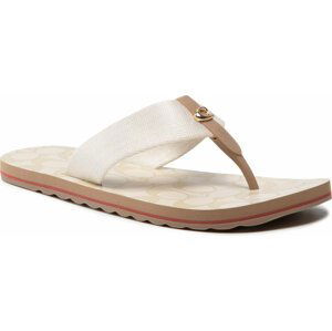 Žabky Coach Zoe Webbed Flip Flop C2978 Chalk