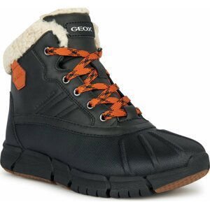 Kozačky Geox J Flexyper Boy B Abx J269XE 0ME50 C0038 M Black/Orange